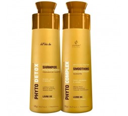 Shampoo Preparatório + Alisante Capilar Profissional para Cabelo Liso e Sem Frizz | Pack 2x1L
