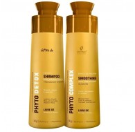 Shampoo Preparatório + Alisante Capilar Profissional para Cabelo Liso e Sem Frizz | Pack 2x1L