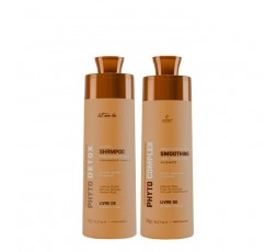 Shampoo Preparatório + Alisante Capilar Profissional para Cabelo Liso e Sem Frizz | Pack 2x1L