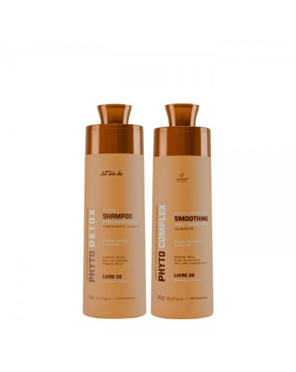 Shampoo Preparatório + Alisante Capilar Profissional para Cabelo Liso e Sem Frizz | Pack 2x1L